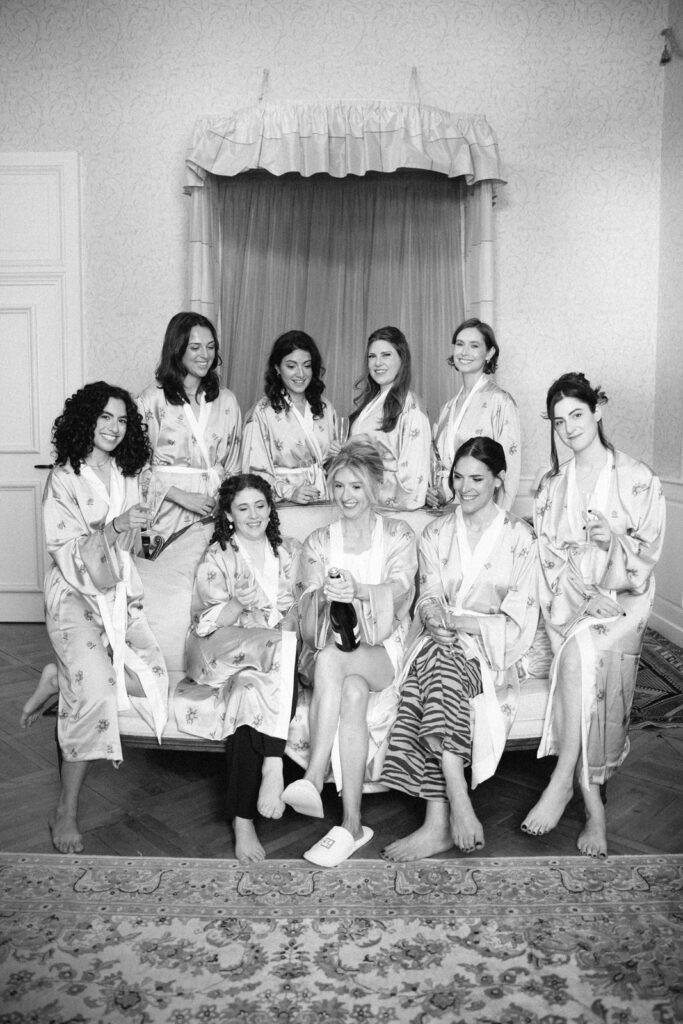 bride guests bespoke hairstyle wedding france